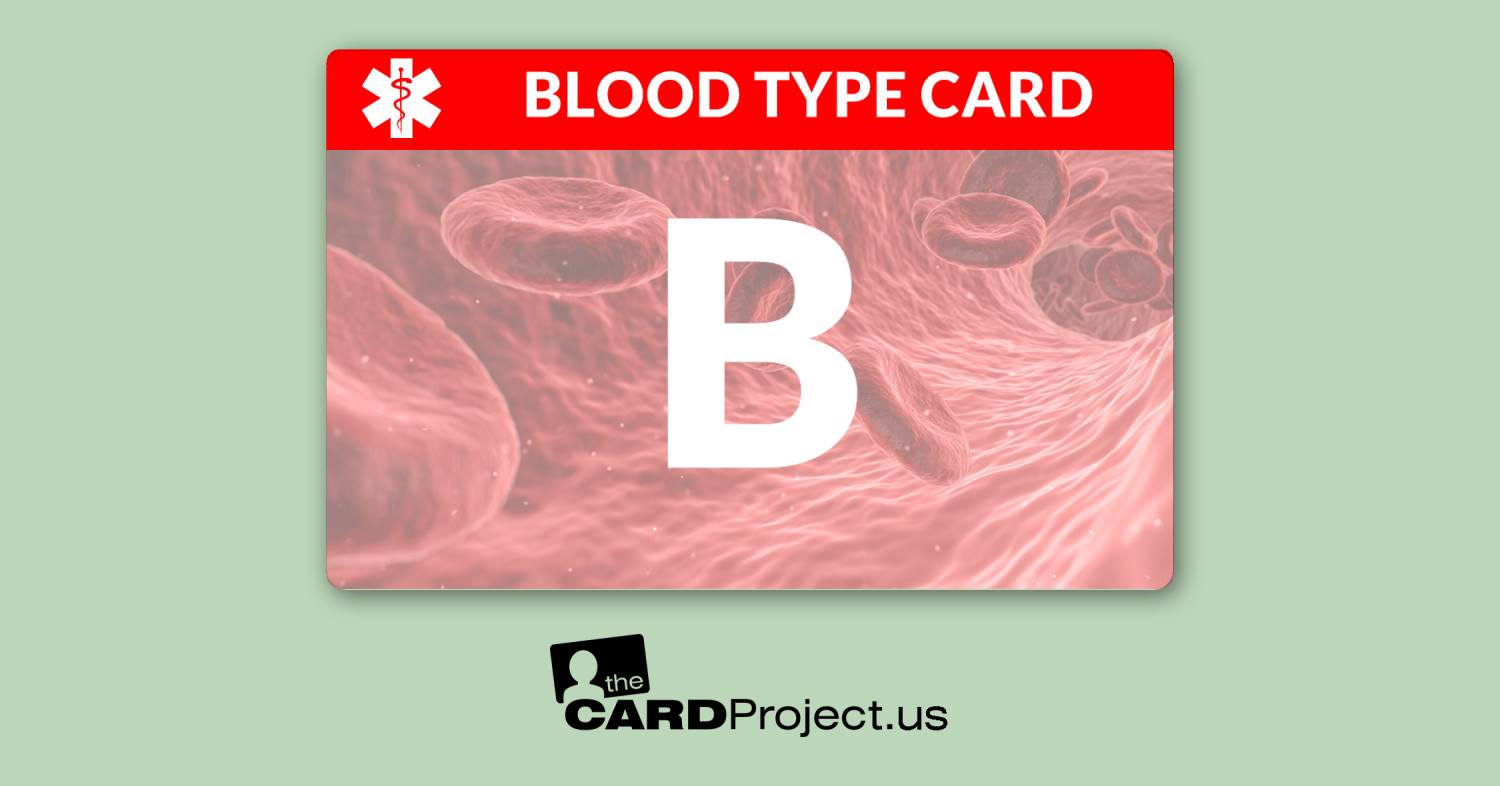 Blood Type B Card